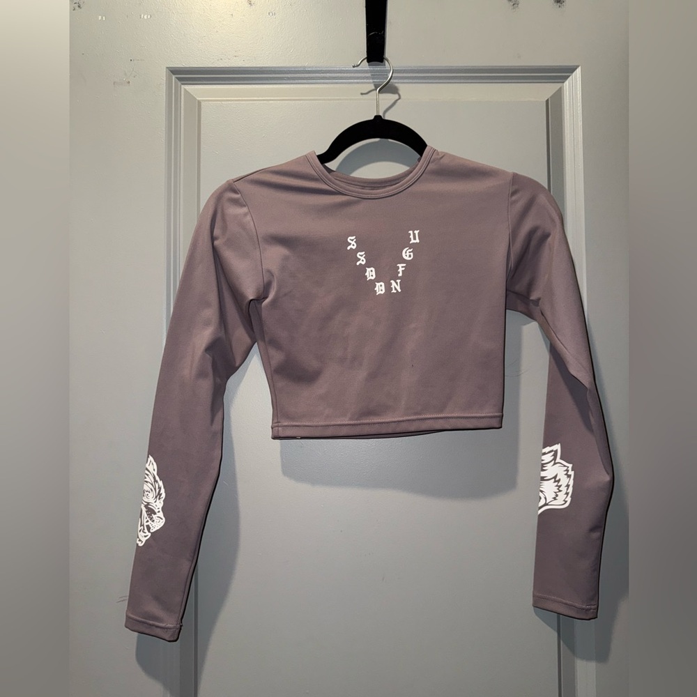 Darc Sport Purple Long Sleeve Crop Top